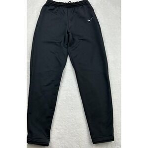 Nike Sweatpants Mens M Black Zip‎ Leg Warm Up Track Pants Retro Poly (28x29)